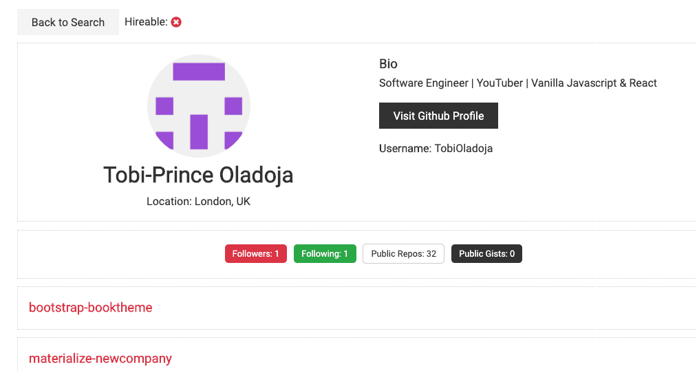 Github User Finder